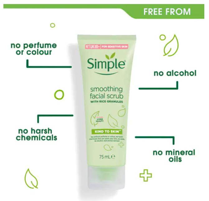 اسکراب روشن کننده برنج سفید سیمپل مدل smoothing facial scrub اسکراب روشن کننده برنج سفید سیمپل مدل smoothing facial scrub - Image 3