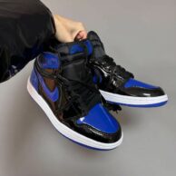 کتونی نایک ایر جردن وان ساقدار آبی مشکی رویه چرم جیر مردانه