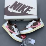 کتونی نایک ایر جردن وان تراویس اسکات قهوه ای سفید زنانه