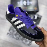 کتونی آدیداس سامبا مشکی بنفش مردانه