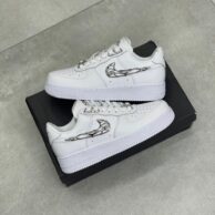 کفش اسپرت نایک ایر فورس سفید تیک متالیک مردانه