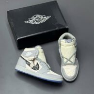 کفش اسپرت نایک ایر جردن وان دیور ساقدار طوسی سفید مردانه