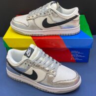 کفش نایک دانک لو سفید نقره ای مردانه