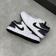 کفش اسپرت نایک ایر جردن وان بدون ساق سفید سرمه ای مردانه