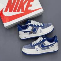 کفش نایک مردانه مدل ایر فورس وان کاستوم آبی سفید