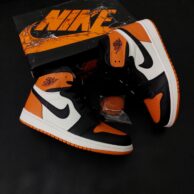 کتونی نایک ایر جردن زنانه مدل وان ساقدار نارنجی سفید