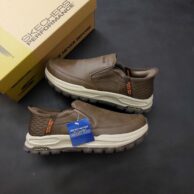 کفش اسکیچرز مردانه مدل بدون بند رویه چرم