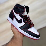 کتونی نایک ایر جردن وان زنانه مدل ساقدار سفید مشکی