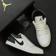 کفش نایک ایر جردن مردانه مدل سفید مشکی مستر