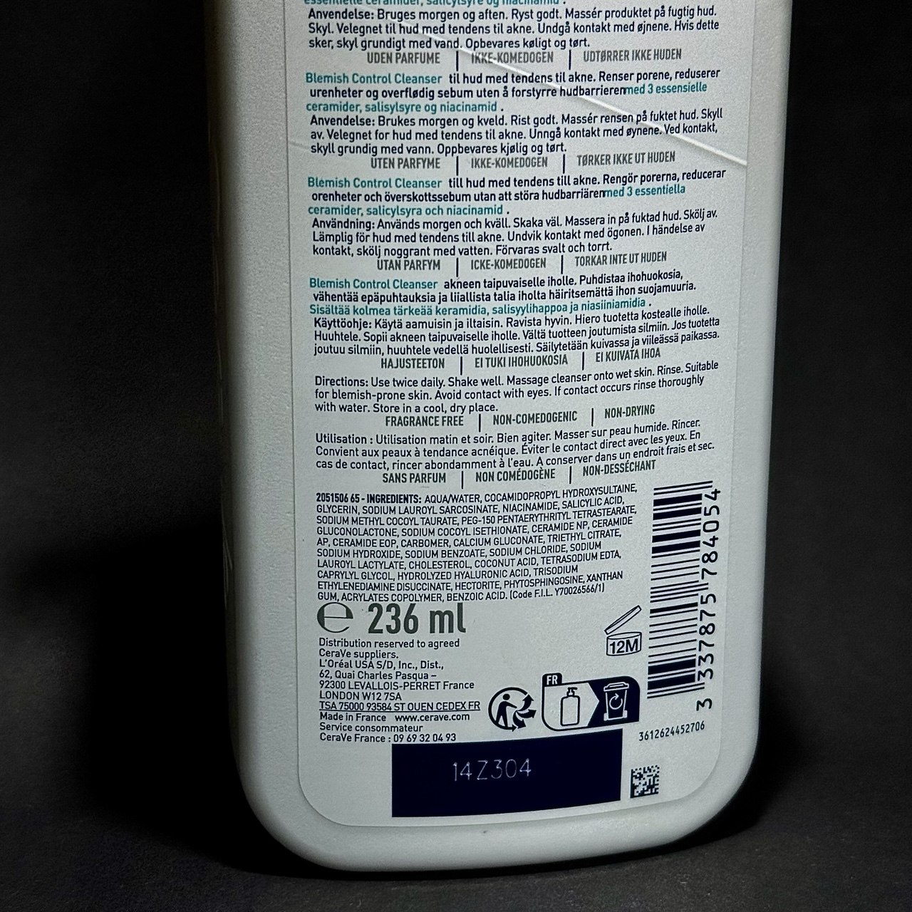 ژل شستشو ضد لک و ضد جوش سراوی Cerave بلمیش کنترل Blemish Control ژل شستشو ضد لک و ضد جوش سراوی Cerave بلمیش کنترل Blemish Control