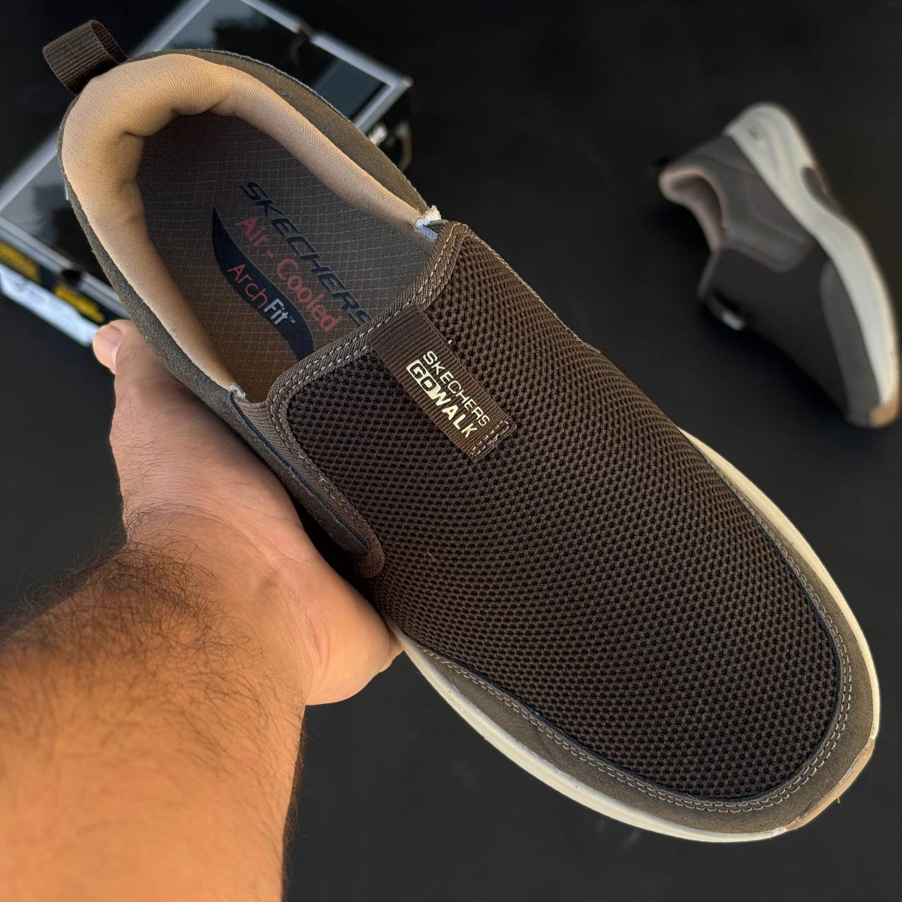 کفش اسکیچرز مردانه بدون بند سایز بزرگ کفش اسکیچرز مردانه بدون بند سایز بزرگ