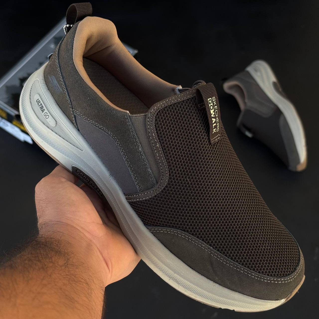 کفش اسکیچرز مردانه بدون بند سایز بزرگ کفش اسکیچرز مردانه بدون بند سایز بزرگ