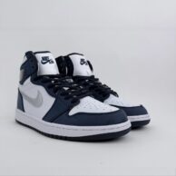 کفش نایک ایر جردن 1 مردانه مدل ساقدار مید نایت مووی سفید سرمه ای آبی