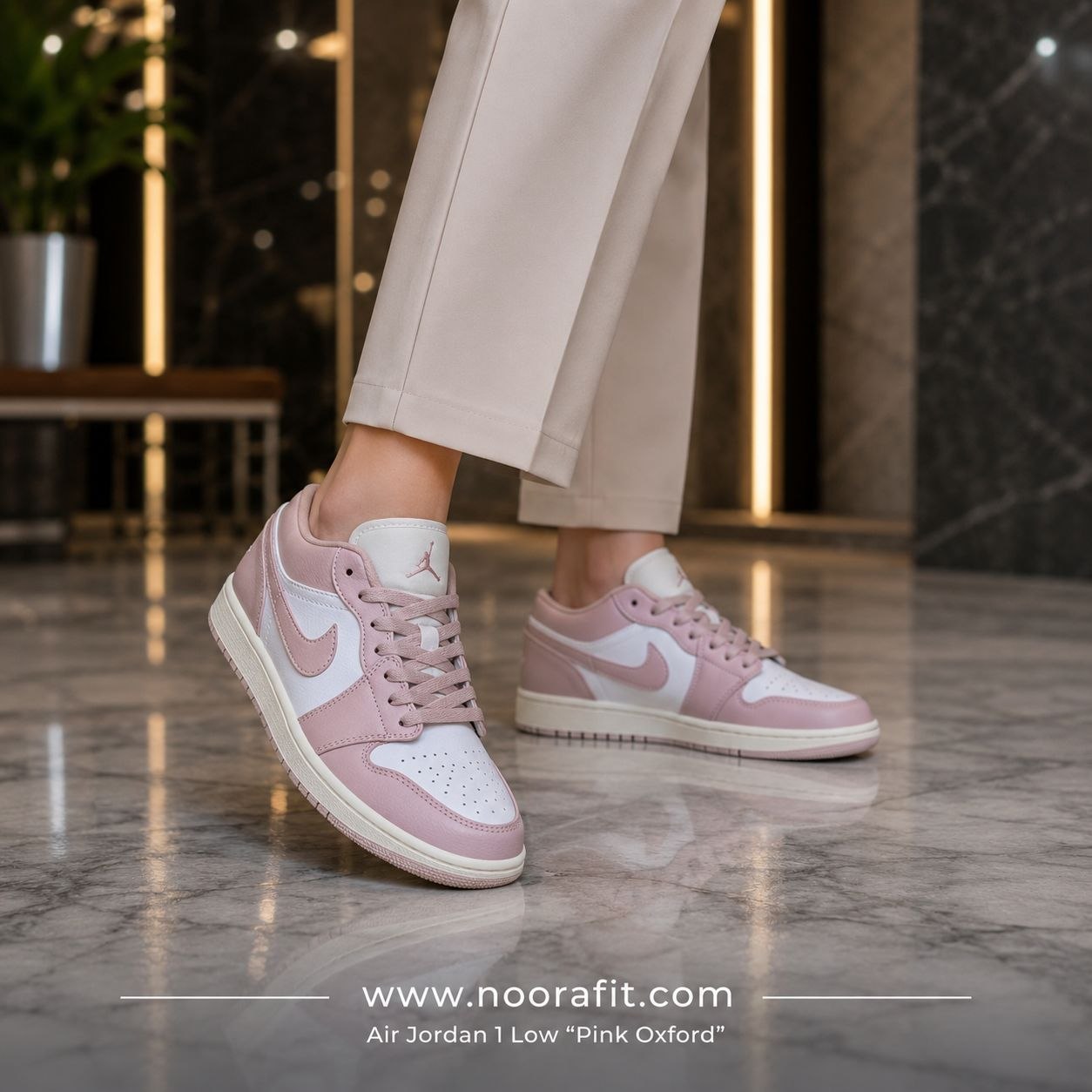 کتونی نایک ایر جردن وان لو زنانه سفید صورتی کتونی نایک ایر جردن وان لو زنانه سفید صورتی