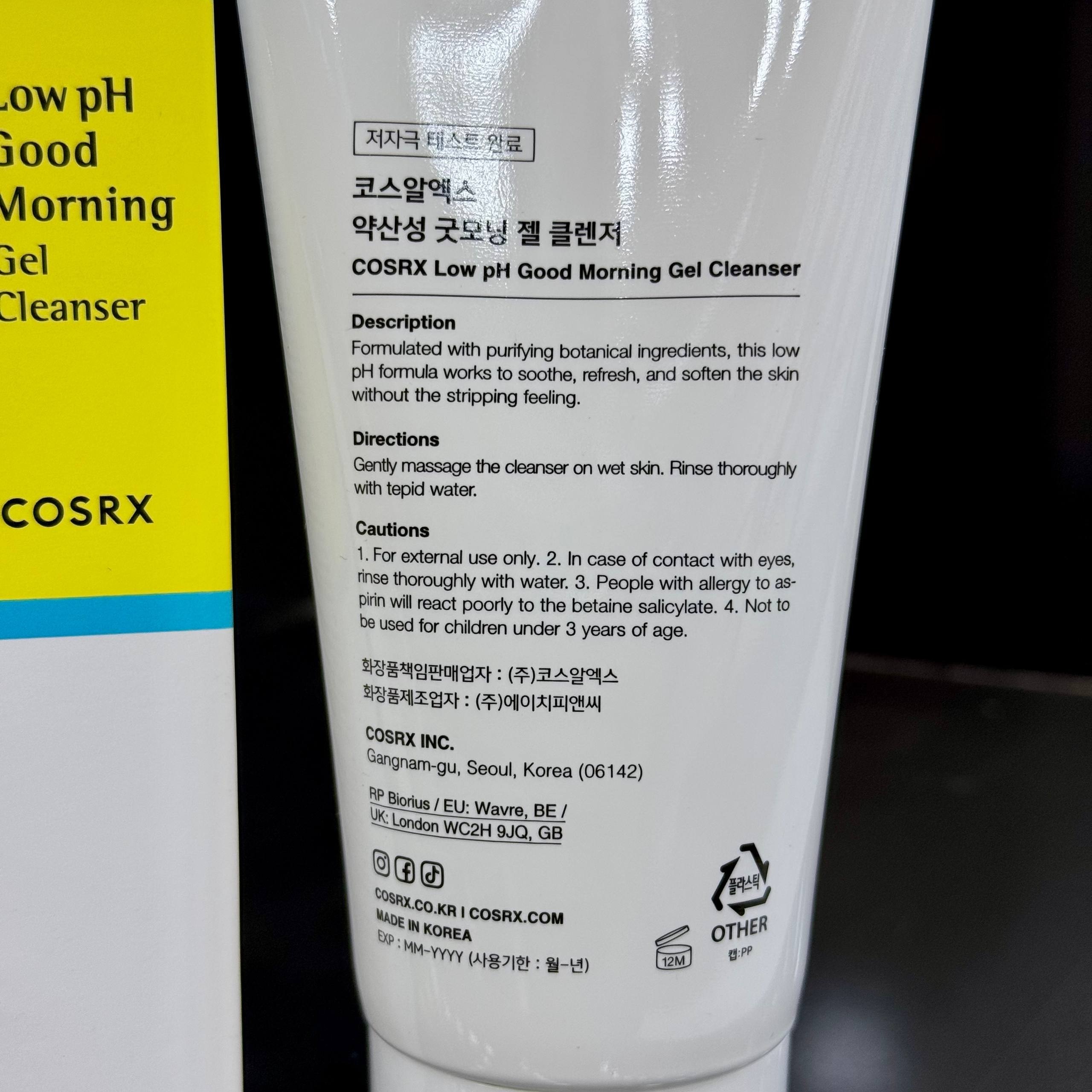 شوینده ژل کوزارکس COSRX Low pH Good Morning Gel Cleanser شوینده ژل کوزارکس COSRX Low pH Good Morning Gel Cleanser