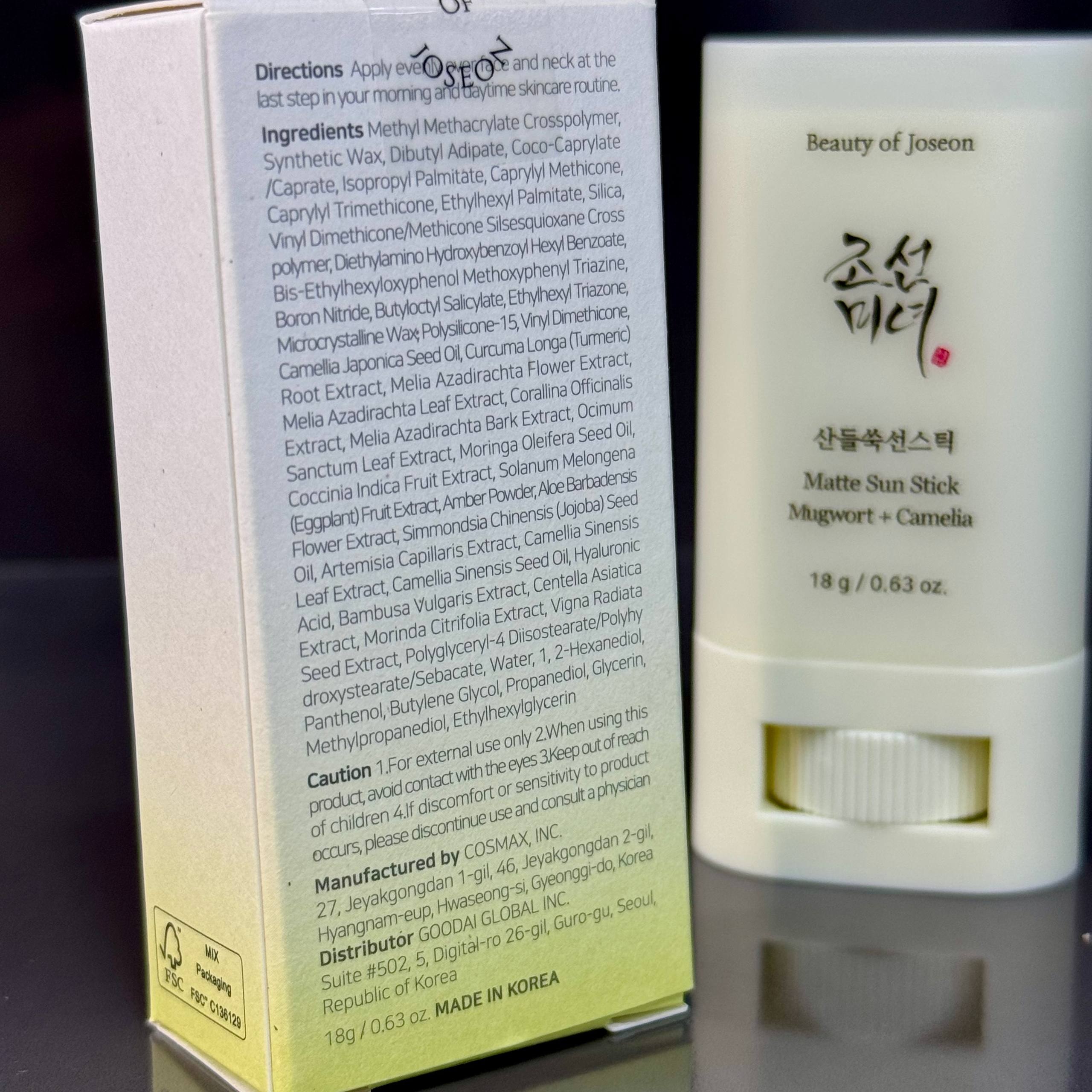 استیک ضدآفتاب بیوتی آف جوسان مدل Matte Sun Stick Mugwort + Camelia استیک ضدآفتاب بیوتی آف جوسان مدل Matte Sun Stick Mugwort + Camelia