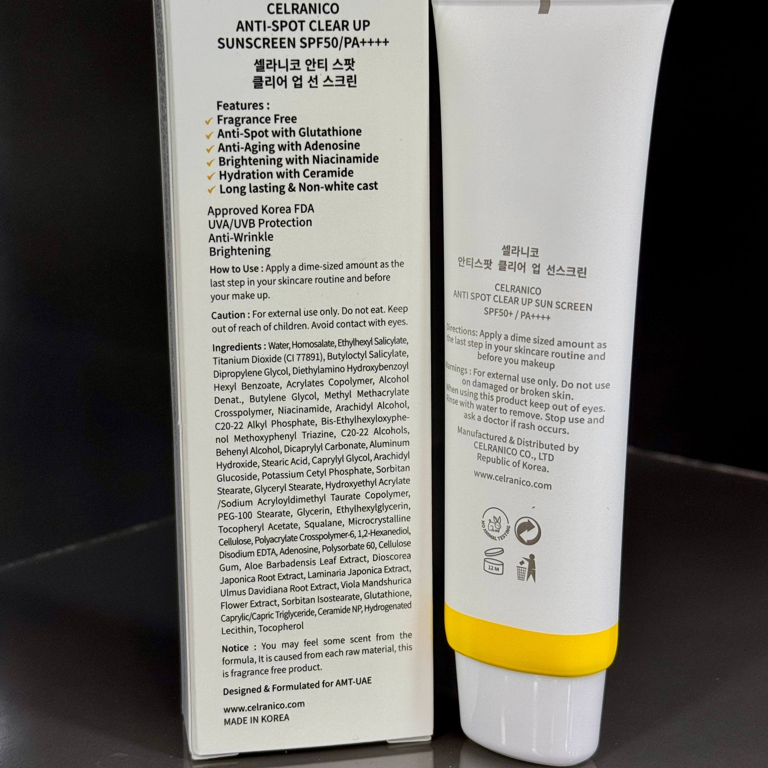 ضدآفتاب کرهای Celranico با SPF 50+ و PA++++ سلرانیکو ضدآفتاب کرهای Celranico با SPF 50+ و PA++++ سلرانیکو